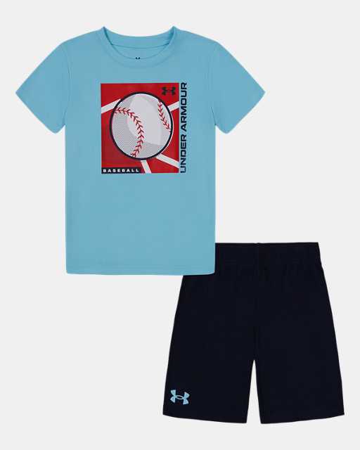Little Boys' UA Core Baseball Shorts Set